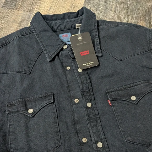 Levi's The Western Long Sleeve Button Shirt Large Mens - Picture 3 of 6